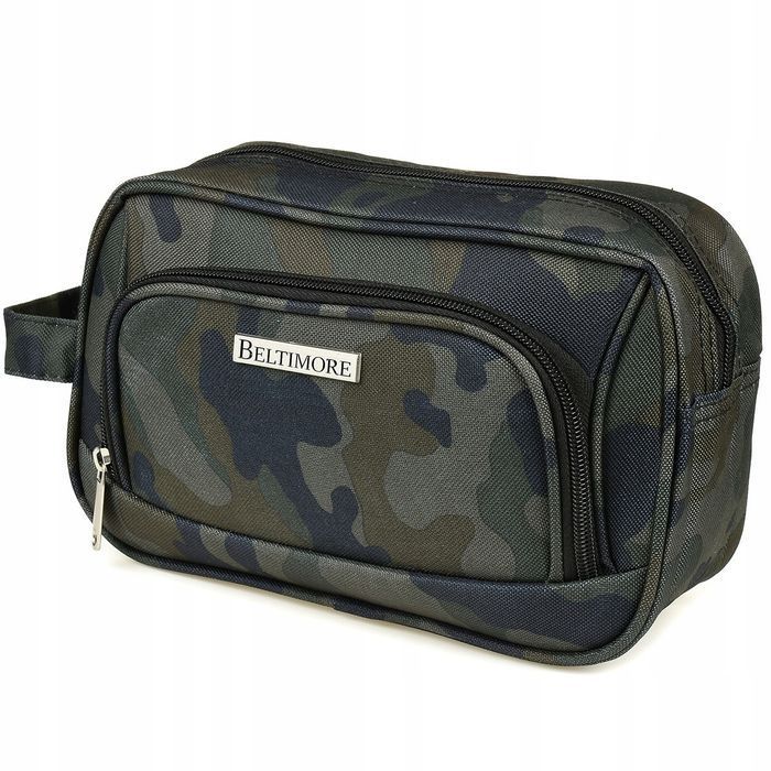 Beltimore kosmetyczka podróżna saszetka pojemna moro brązowa nowa