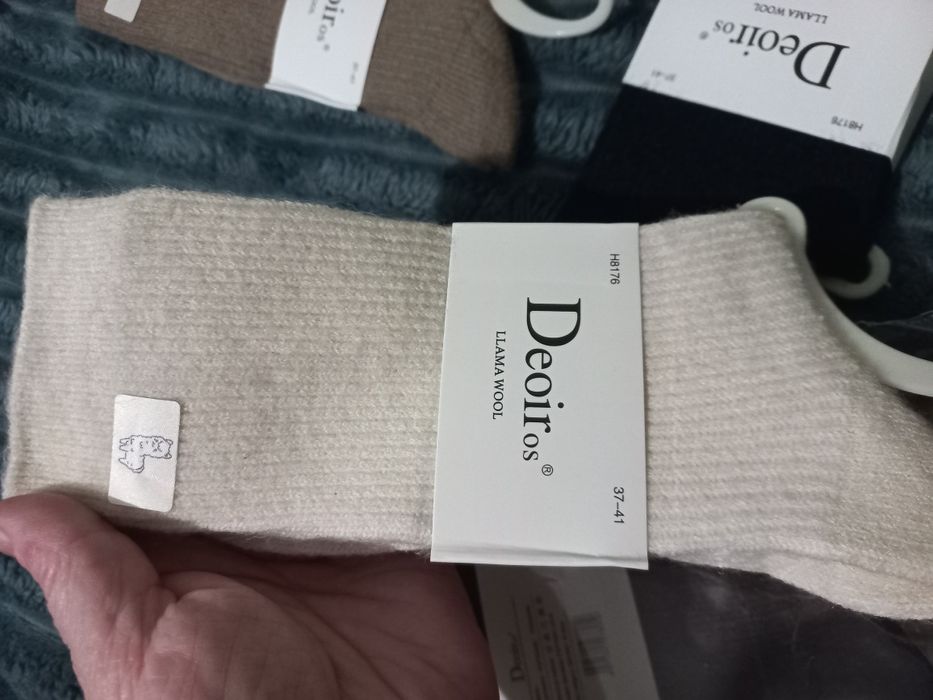 Теплі подовжені шкарпетки/носки шерсть лами, єдиний розмір 37-41.