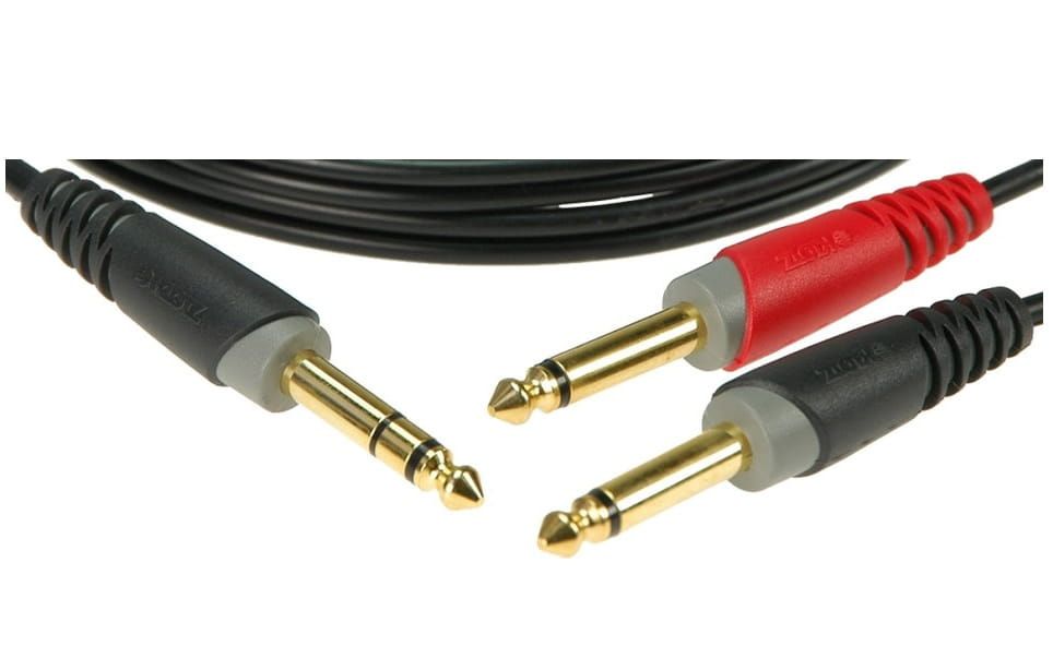 Kabel insertowy Klotz AY1-0200 – Jack stereo 6,3mm / 2x Jack 6,3mm 2m