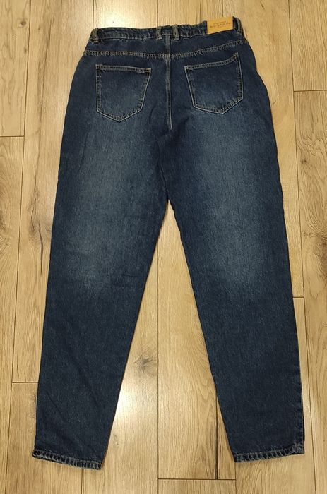 Spodnie jeansy dżinsy dziewczęce granatowe wysoki stan PageOne 170