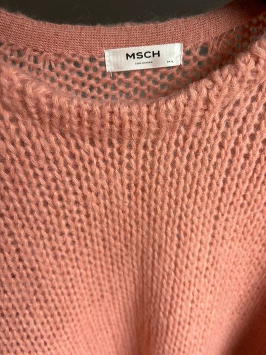 MSCH copenhagen sweter swetr moher wełna lana bufiaste szerokie rekawy