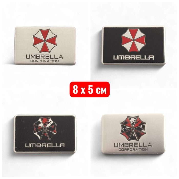Шильдик Umbrella Corporation об'ємна наклейка resident evil для авто