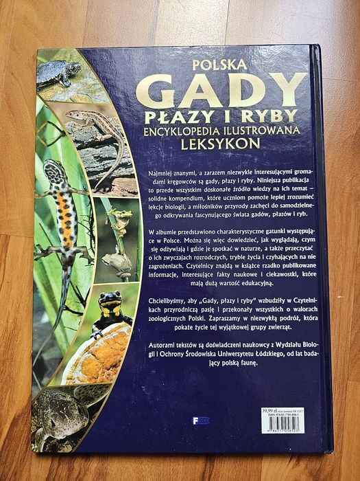 Książka Gady, płazy i ryby.