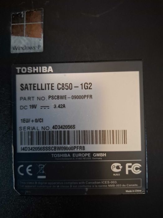 Portátil Toshiba Satellite Pro C850-1LC - Para Peças