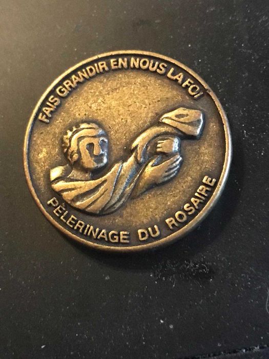 Карманный жетон для монет паломничества Розария Лурдес 1996 года,