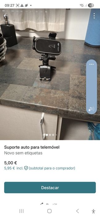 Suporte Auto para Telemóvel