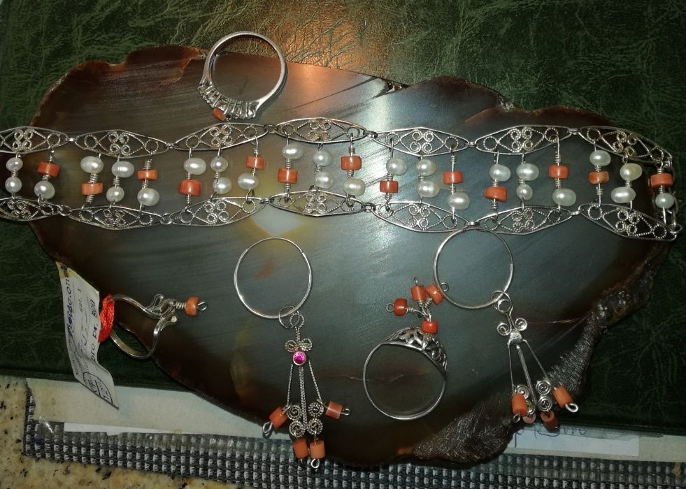 koral antykwaryczny bronsoletka filigran