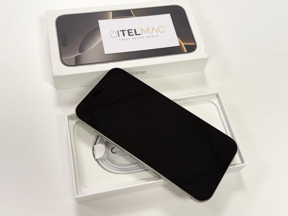 Apple iPhone 16 Pro Max 256 GB 5G • BAT 100% 0 CYKLI • GW • Raty 0%