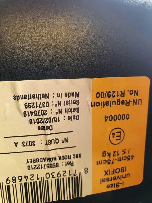 Cadeira auto Bebé Confort (ovo) 0+