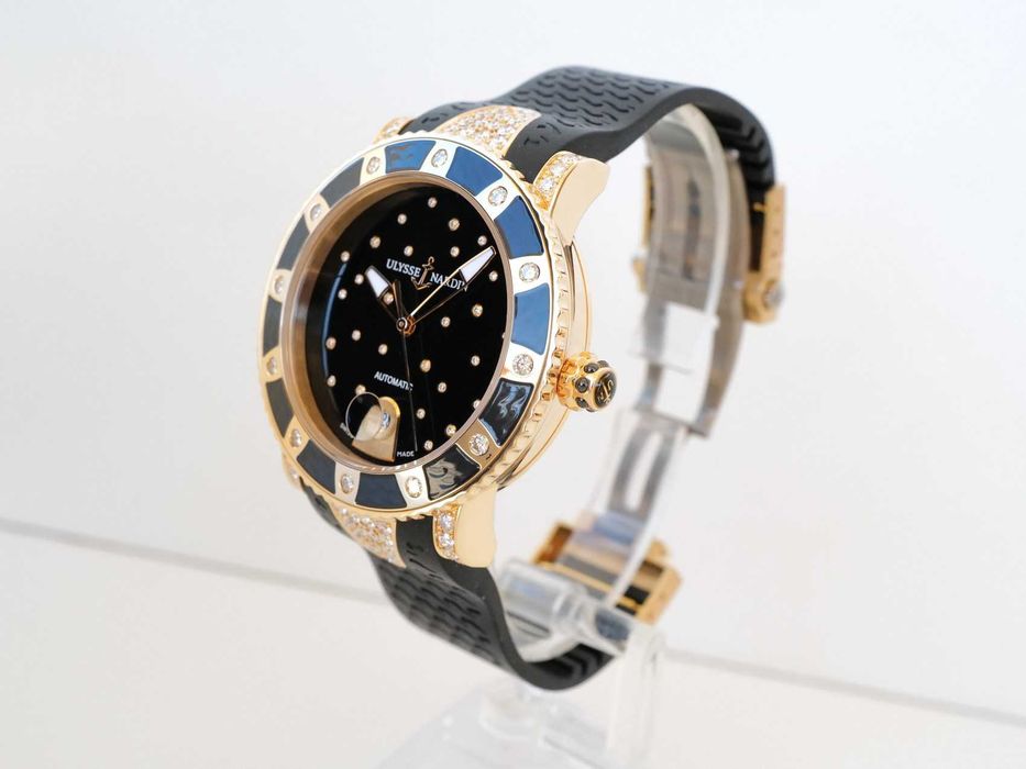 Ulysse Nardin Lady Diver Starry Night 18K Rose Gold Black Dial