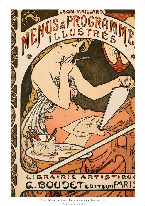 Lote 8  Cartazes Alfons Mucha