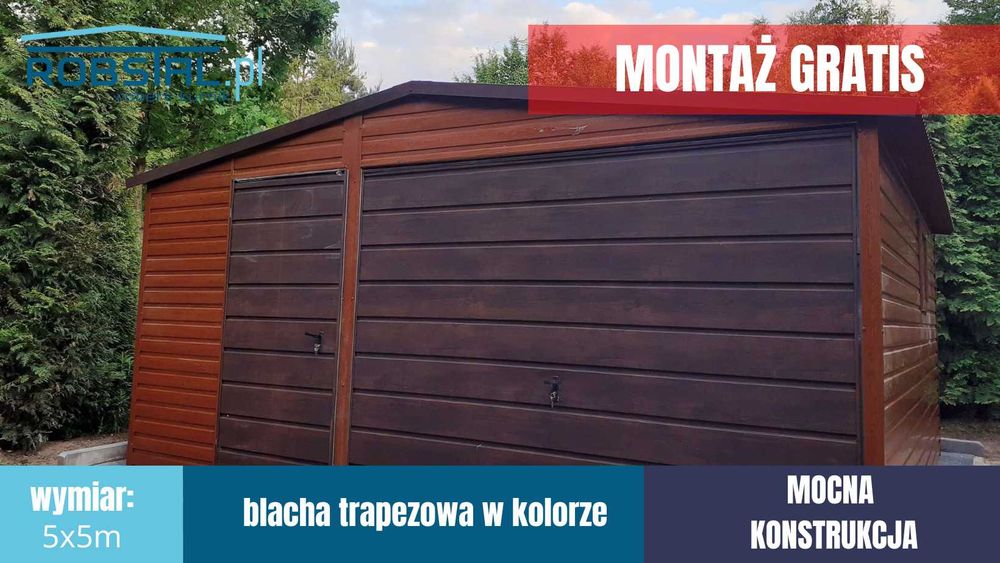 Garaż 5x5m - PANEL POZIOMY! Montaż cała POLSKA! #14