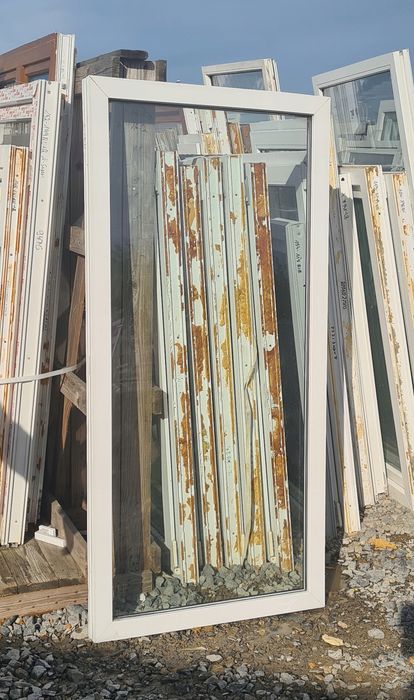 OKNA KacprzaK Witryna 77x161 FIX Używany PCV Białe Lider Okna OLX