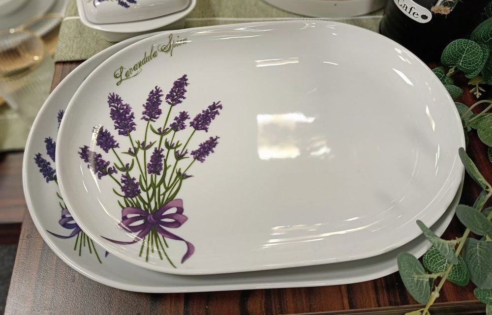 Mega zestaw naczyń ceramicznych Lubiana Lewender