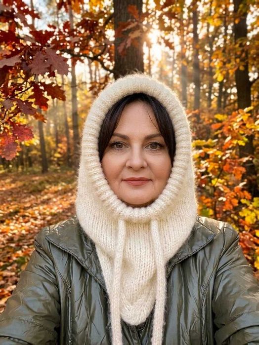 balaclava  kominiarka handmade alpaka z jedwabiem