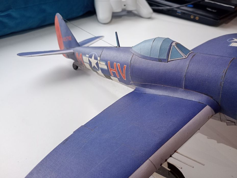 Model kartonowy Mały Modelarz 6/1998 P-47 Thunderbolt vintage sklejony
