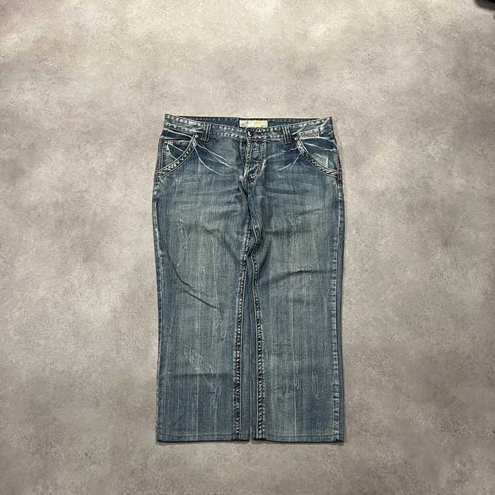 Vintage Szerokie Spodnie Y2K Rap Pocket Denim Pants Swag Trendy