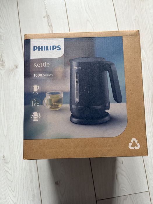 Philips czarny czajnik elektryczny 1000 series