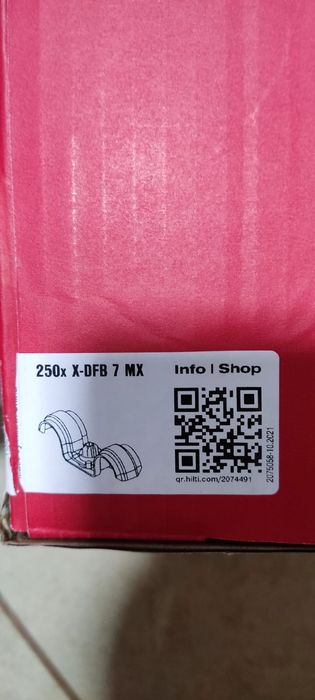 Кліпса кріплення  HILTI X-DFB 7 MX, і X-DFB 11 MX двійний зажим, оригі