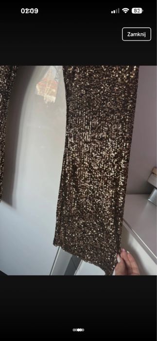 Spodnie cekinowe Zara