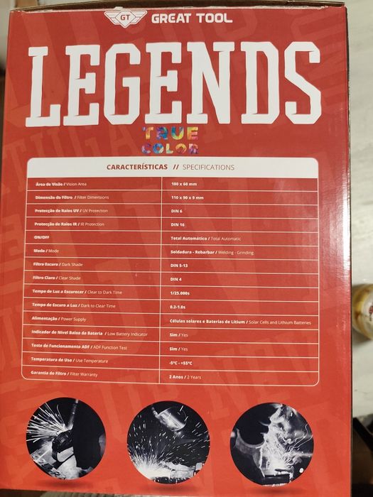 Capacete de soldar GT novo