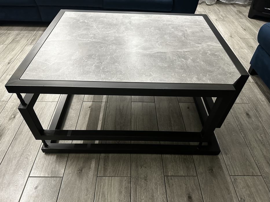 stolik kawowy infinity cube antracyt concrete industrial loft