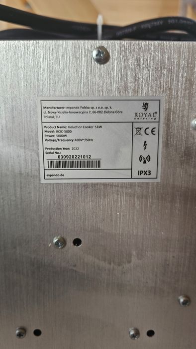 Kuchenka indukcyjna - 5000 W - 33 cm