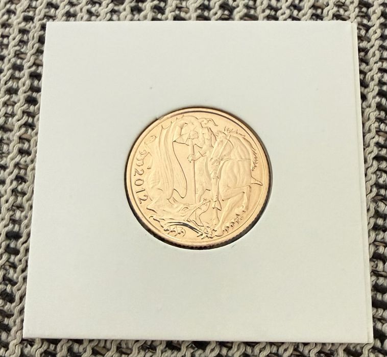Moeda libra de ouro brasão 2012