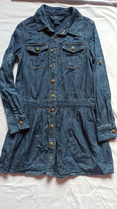 Sukienka jeansowa Ralph Lauren, rozmiar 7, 122/128, oryginalna
