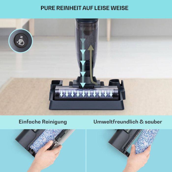 Пилесос на акамуляторі для сухого та волого прибирання Klarstein