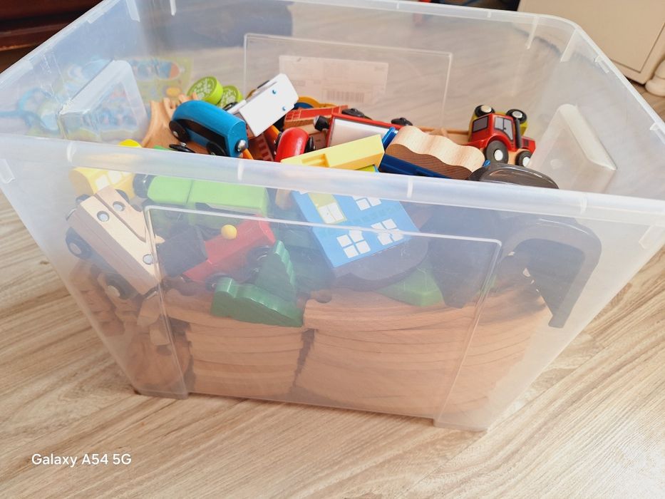 Tory drewniane duży zestaw XXL 170elementów