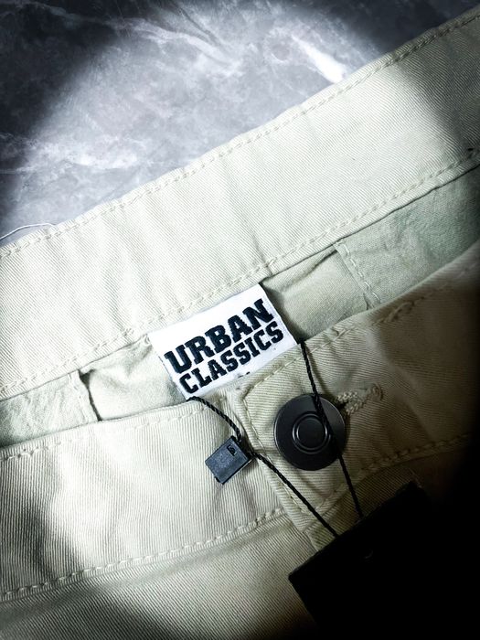 (L) Urban Classics Nowe Białe Męskie Spodnie Cargo Momo Szerokie