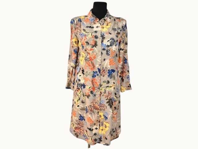 Sukienka French Connection Szmizjerka Wiskoza 100% Kwiaty Koszulowa XS 34