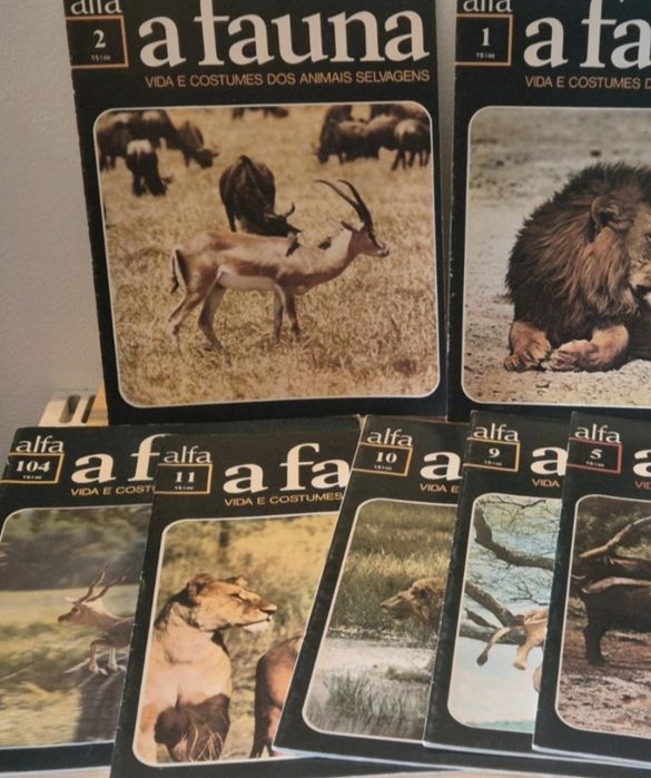 Revistas antigas a fauna