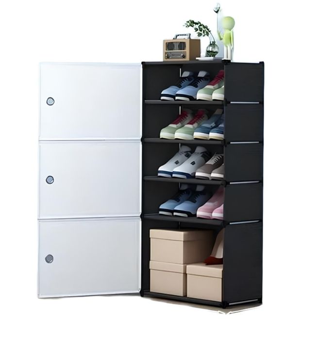 Полка/шкаф для обуви.Закрытый стеллаж для компактного  хранения обуви