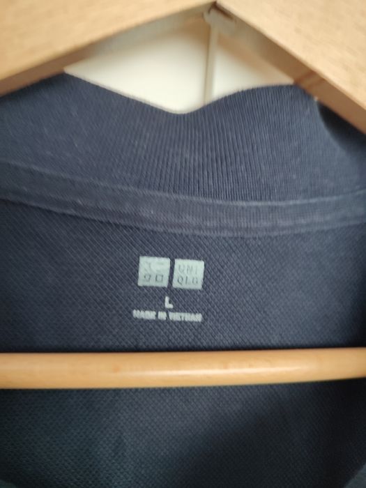 Uniqlo L granatowa koszulka polo