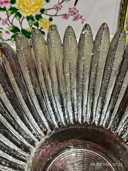 Fruteiro taça Cristal Antigo 23,5 cm diâmetro