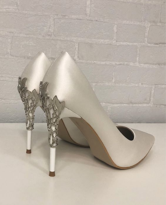 ‼️весільні атласні білі туфлі та весільна фата