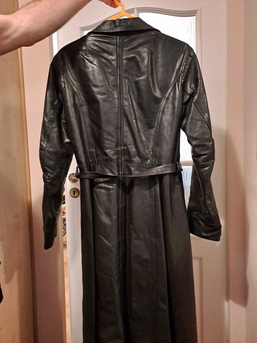 PROMOCJA Jedyna okazja Damski płaszcz skórzany