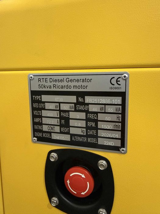 Gerador 40kW/50kVA RTE