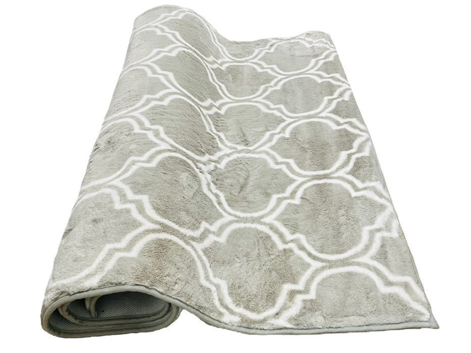 Szary Dywan 120x160 cm, miękki i miły w dotyku, wzorzysty