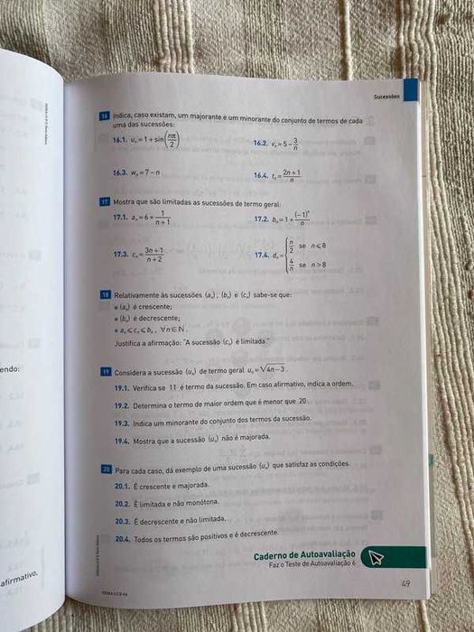 Novo Espaço Mat. A 11.º Ano - Caderno Prático/Caderno de Autoavaliação