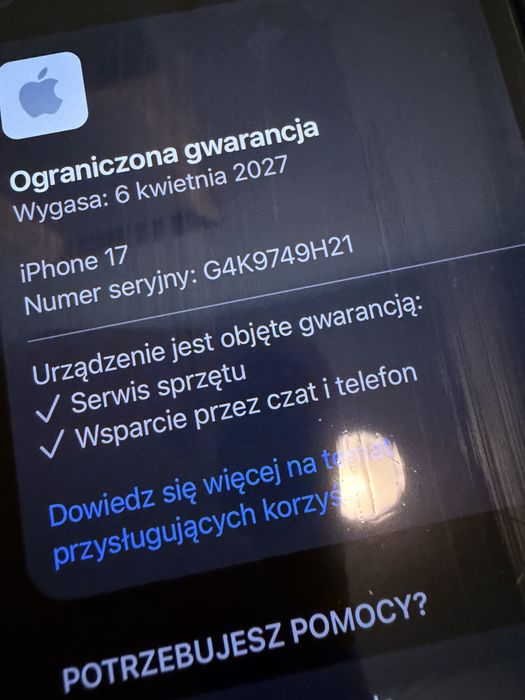 Iphone 17 256gb ESIM czarny JAK NOWY