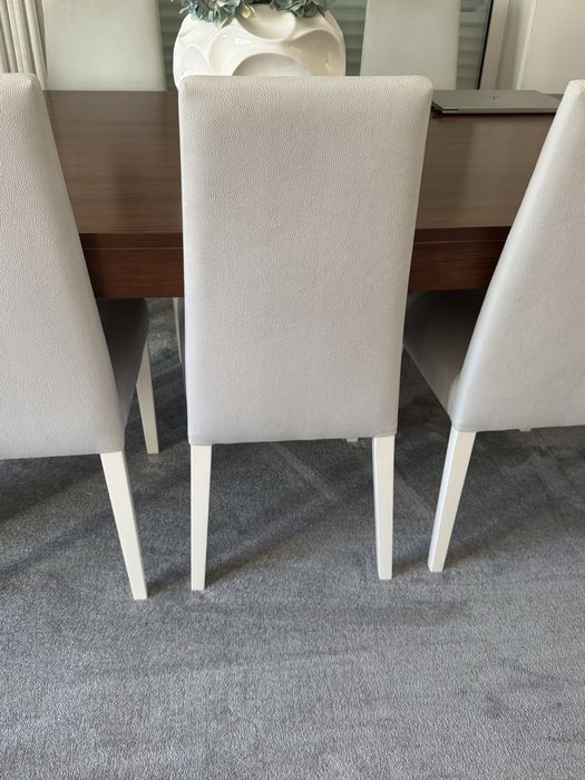 Conjunto de 8 Cadeiras de Sala de Jantar Modernas - Estofadas