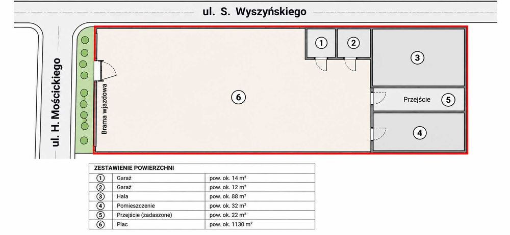 Plac z zabudową ul. Mościckiego i Wyszyńskiego w Turku - Widok 2