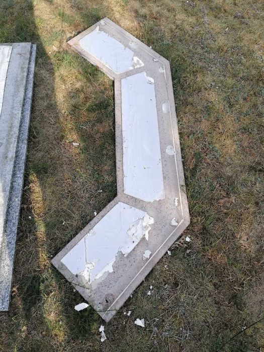 Blat marmurowy od lodówki z mięsem