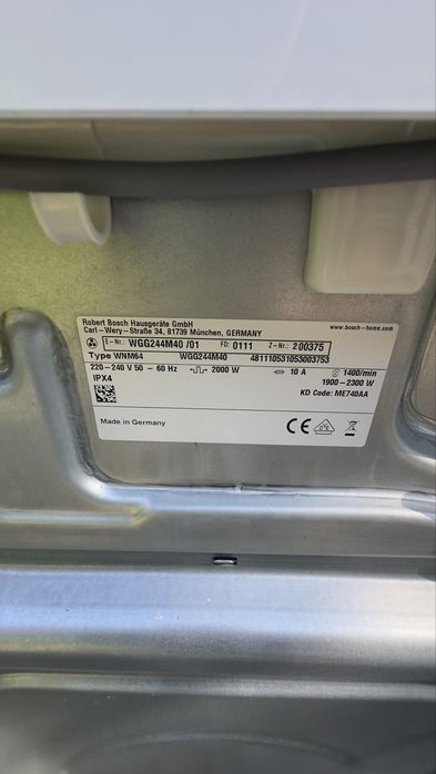 Топ! пральна машина Bosch Serie 6 з Німеччини!  9 кг! wgg244m40