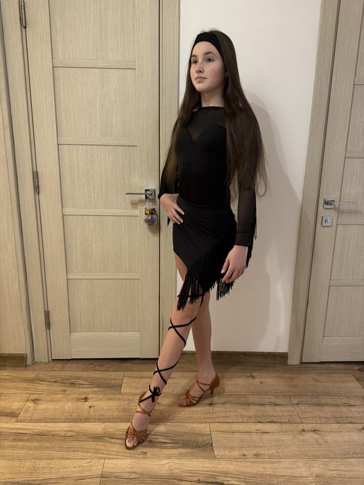 Спідниця+боді латина, комплект тренувальний  на зріст 146-155 см