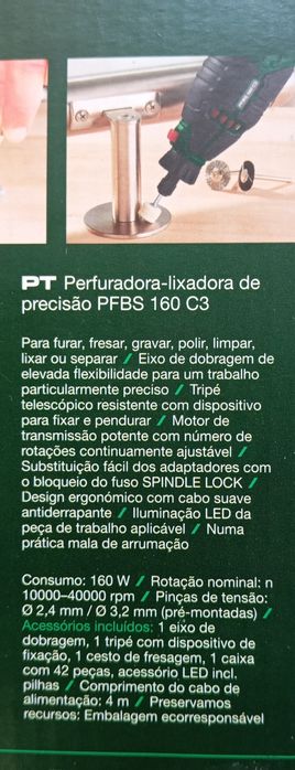 Perfuradora-lixadora de precisão Parkside