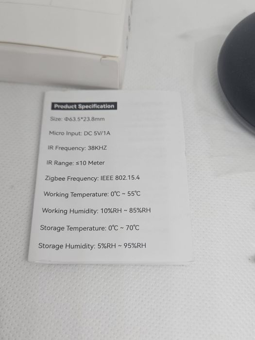 Tuya ZigBee Smart IR Remote Controller iH-F8260 – pilot do urządzeń Smart Home